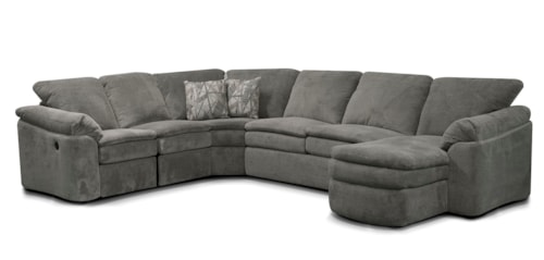 Casual 5-Piece Reclining Sectional Sofa with Chaise