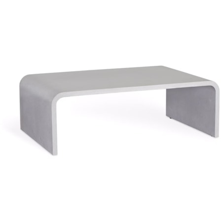 Outdoor Cocktail Table w/Faux Travertine Top