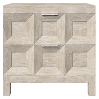 Contemporary Prado 2-Drawer Nightstand