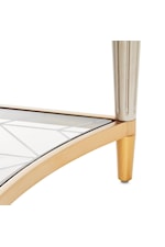 Michael Amini St. Charles Transitional Cocktail Table with Glass Shelf