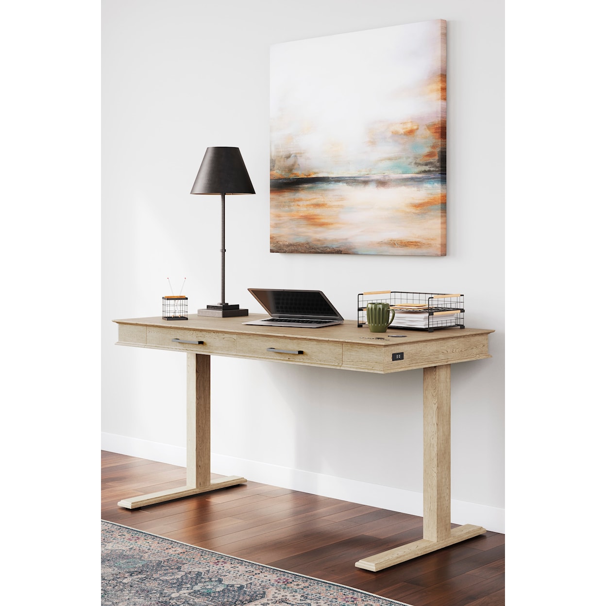 Ashley Furniture Signature Design Elmferd 53" Adjustable Height Desk