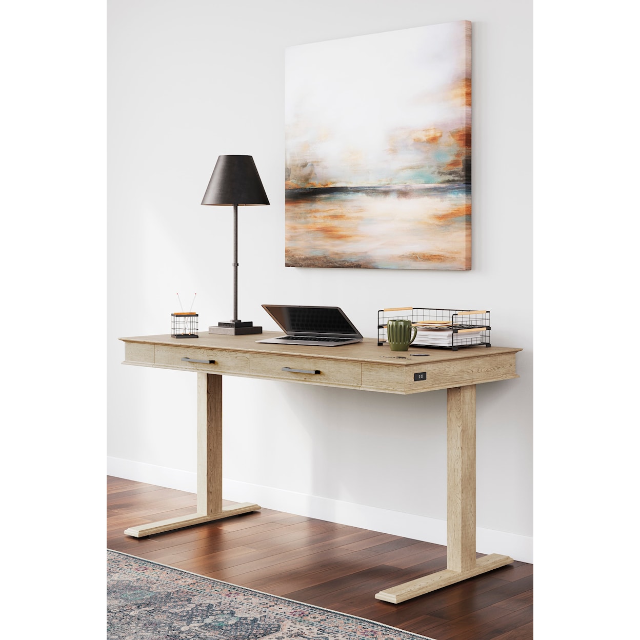 Ashley Signature Design Elmferd 53" Adjustable Height Desk