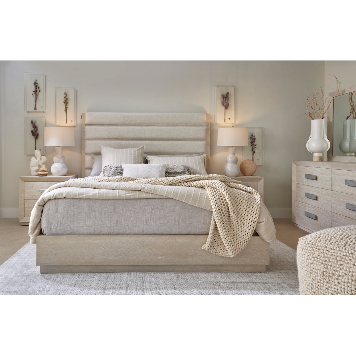 Thirty-One Twenty-One Home Ivory Bay King Upholstered Panel Bed
