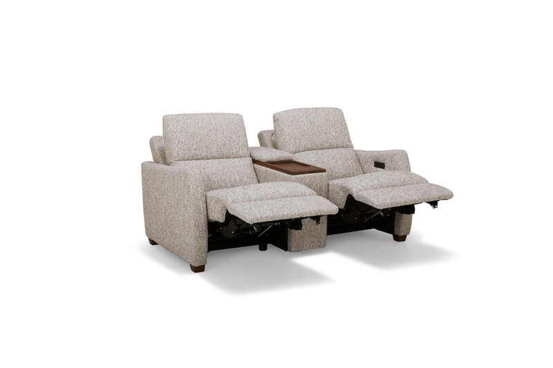 Luna Power Reclining Console Loveseat