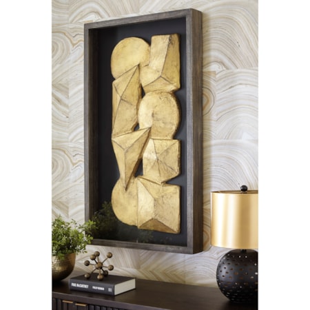 Grantton Antique Gray/Gold Finish Wall Decor