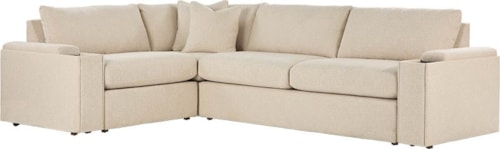 Contemporary L-Shaped Sectional Sofa with Storage Consoles