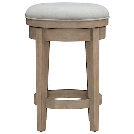 Upholstered Swivel Console Stool