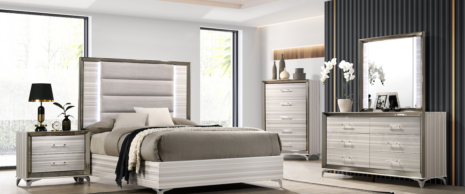 Contemporary 5-Piece Queen Bedroom Set