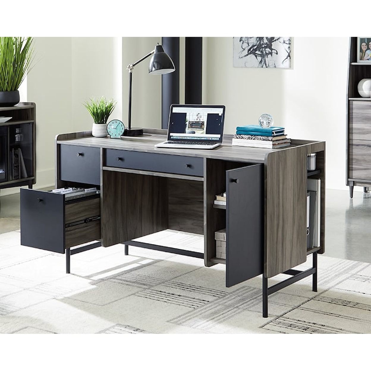 Sauder HARVEY PARK Harvey Park Double Pedestal Desk