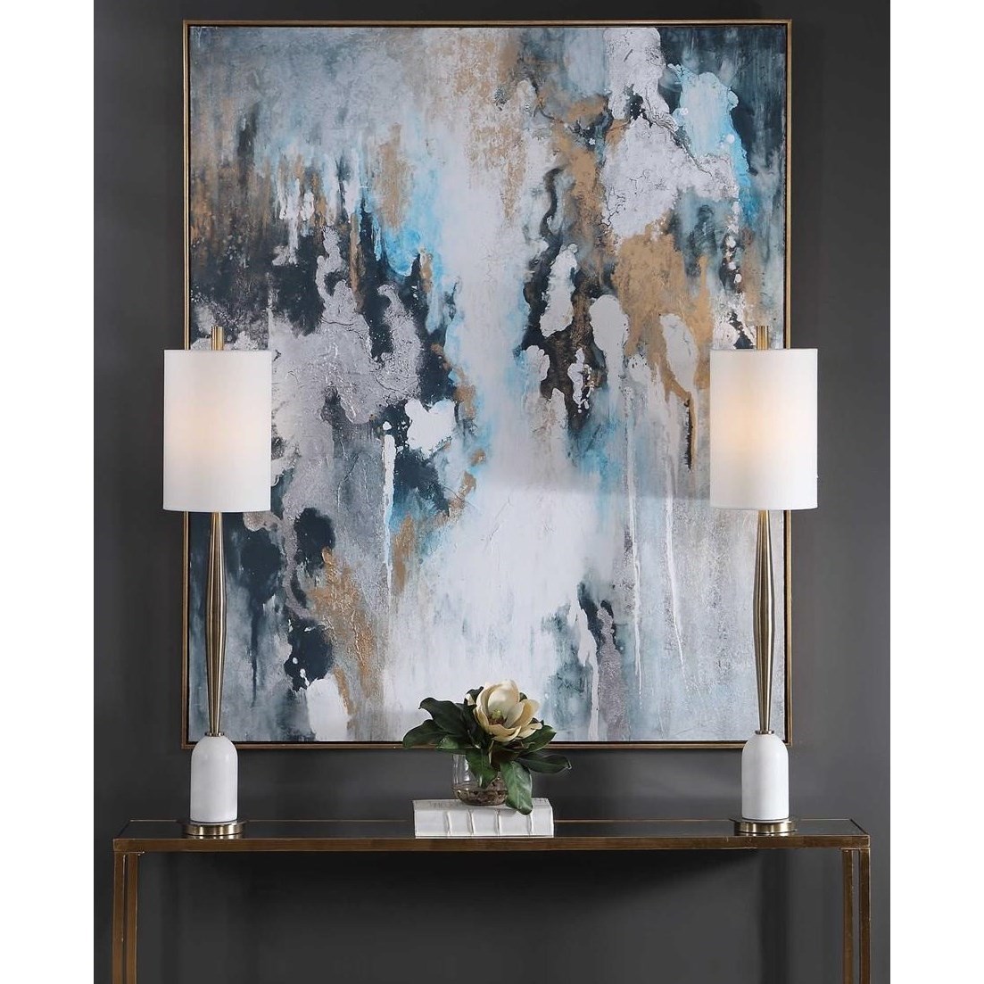 Uttermost Art Stormy Seas Hand Painted Canvas