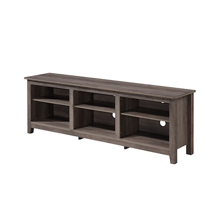 70 Inch TV Console with Shelves