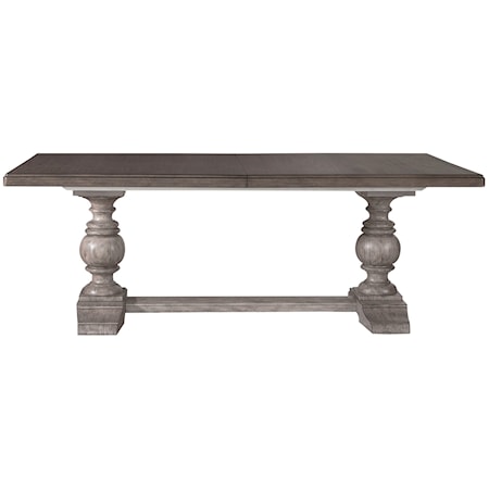 Cottage Trestle Dining Table with 18" Leaf