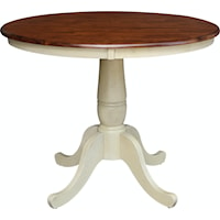 Transitional Round Dining Table