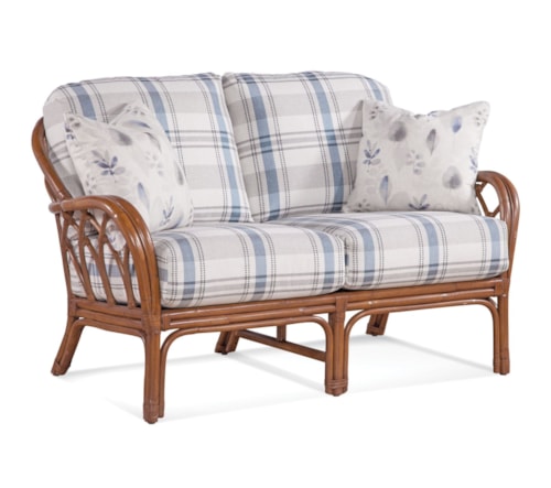 Coastal Loveseat with Throw Pillows