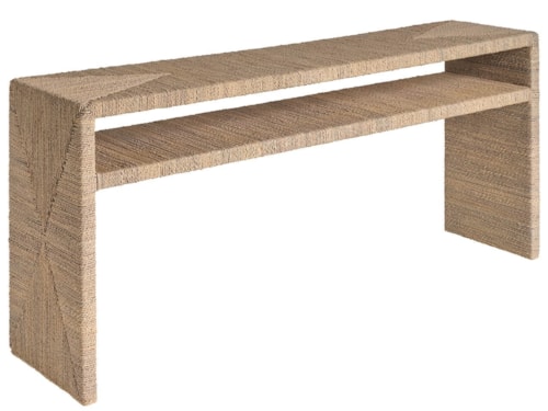 Coastal Woven Console Table