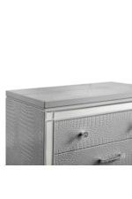 New Classic Valentino Five Drawer Chest with Mirrored Trim