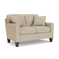 Contemporary Loveseat with Mailbox Arms