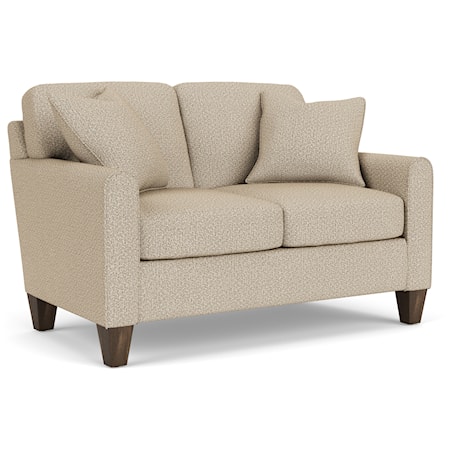 Contemporary Loveseat with Mailbox Arms