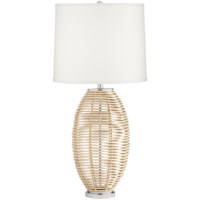 Table Lamp-Natural rattan basket