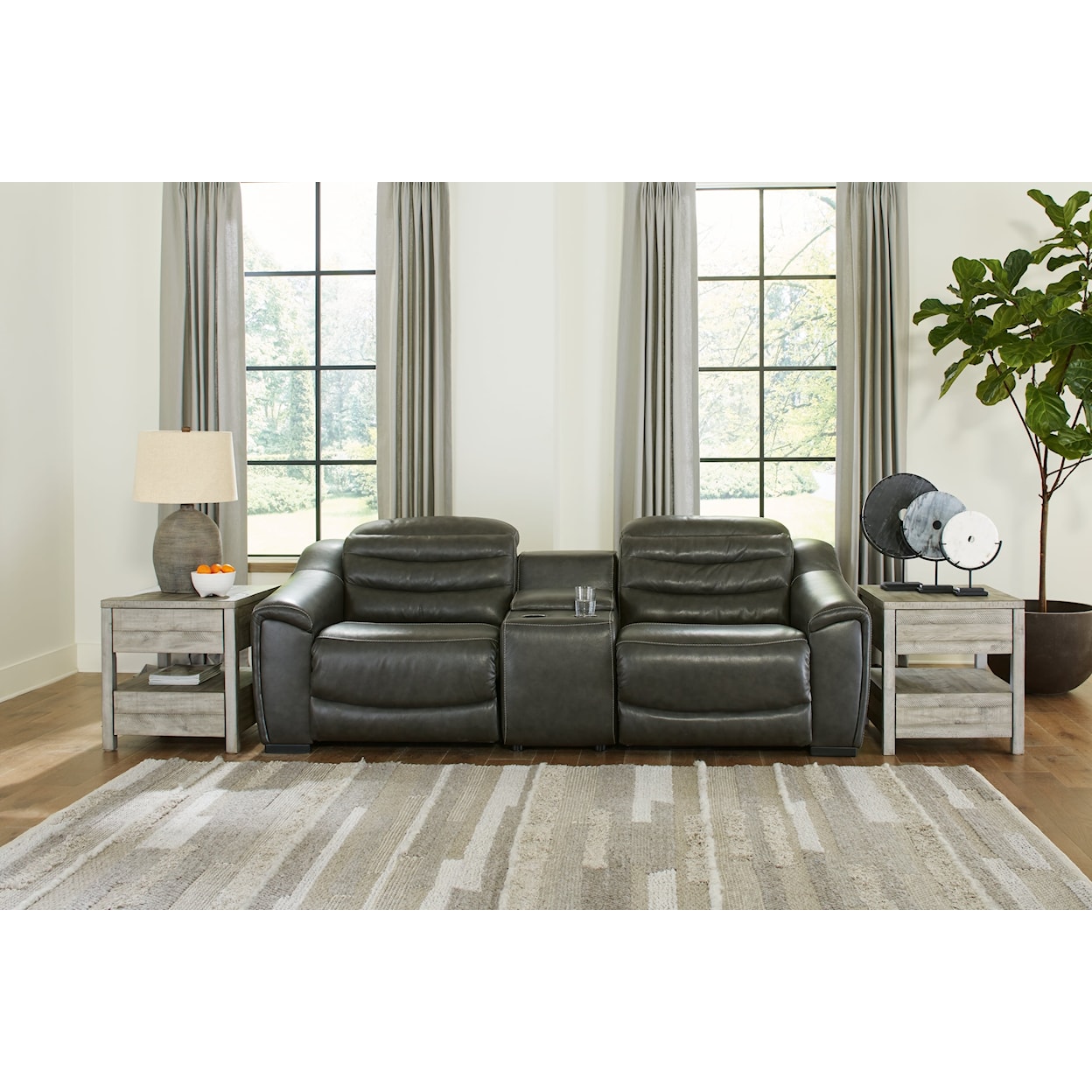 Signature Design by Ashley Center Line Power Loveseat