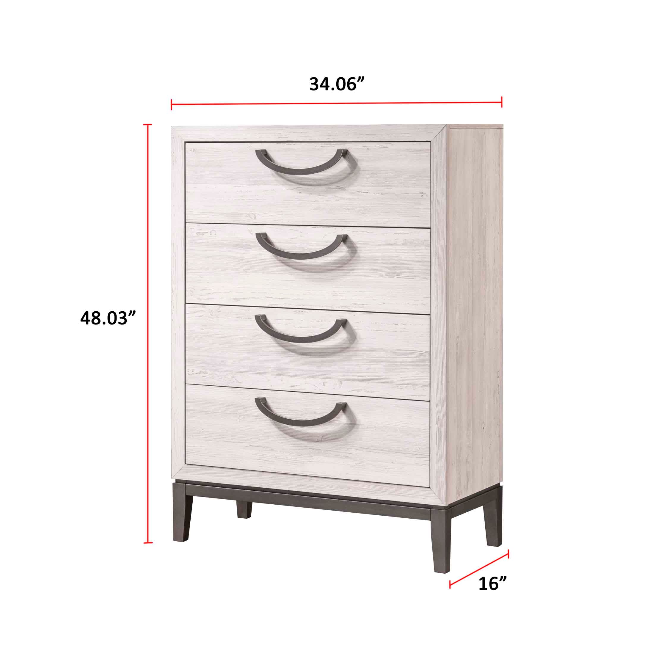 Crown Mark Veda 4-Drawer Bedroom Chest