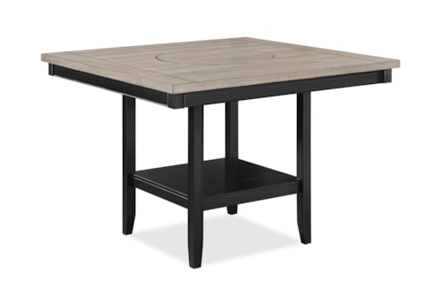 Counter Height Dining Table with Lazy Susan
