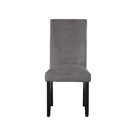 Gray Velvet Side Chair