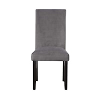 Gray Velvet Side Chair