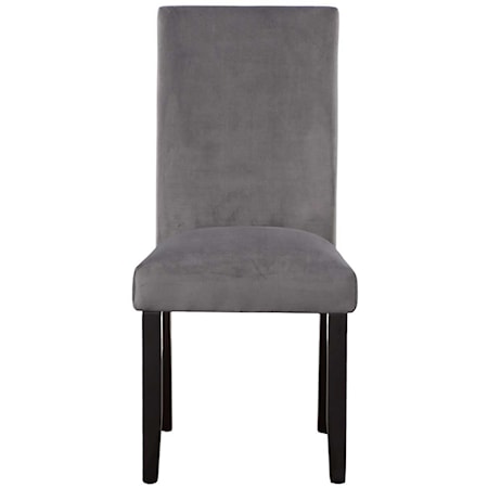 Gray Velvet Side Chair