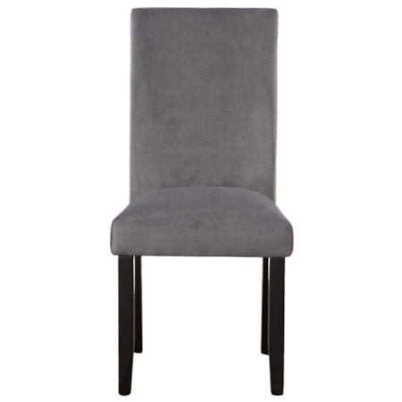 Gray Velvet Side Chair