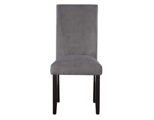 Gray Velvet Side Chair