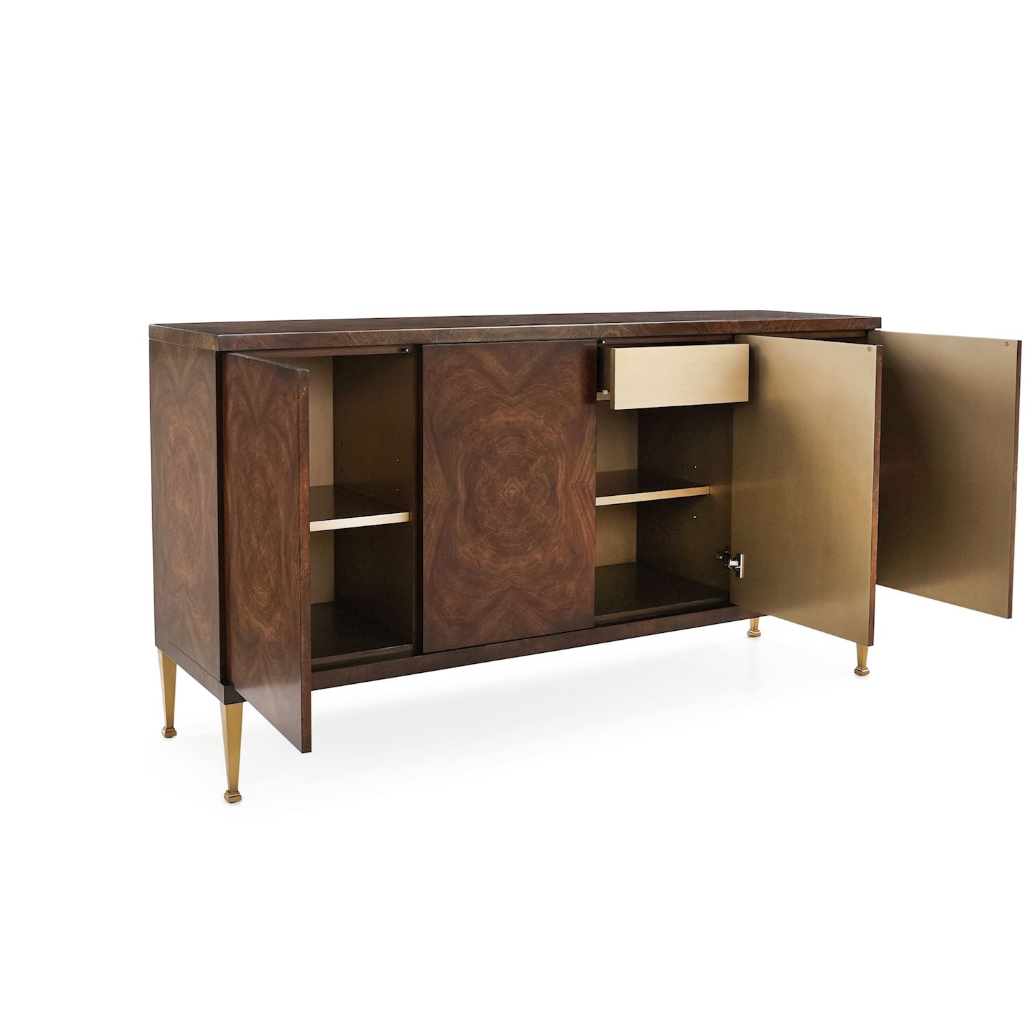 Modern Rustic 4-Door Credenza w/Drawers
