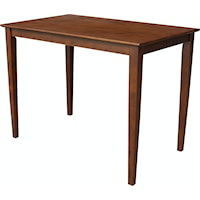 Transitional 30x48" Square Table with 36" Shaker Legs