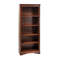 Transitional 5-Shelf Open Bookcase