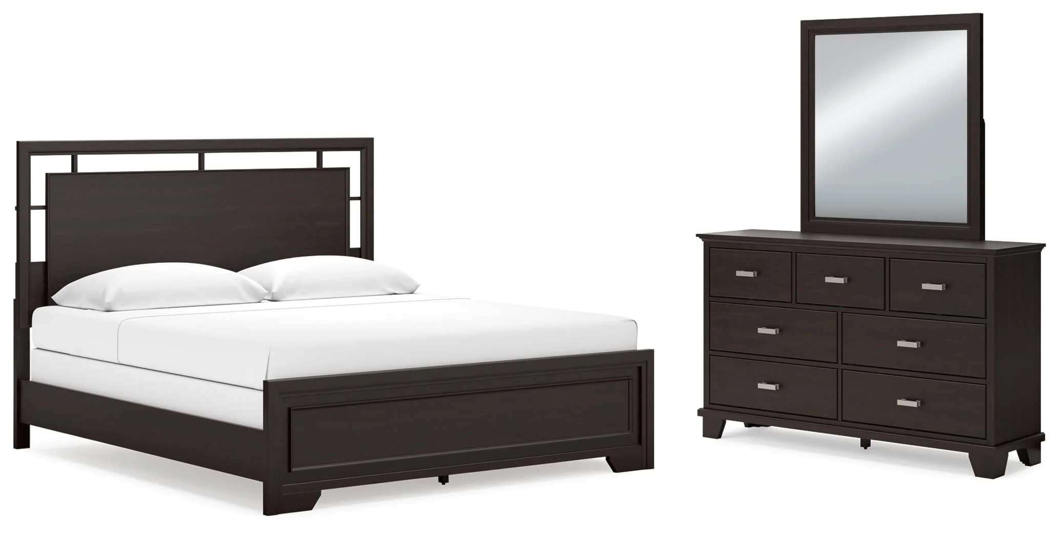 Ashley Signature Design Covetown B441b10 King Panel Bed, Dresser And 