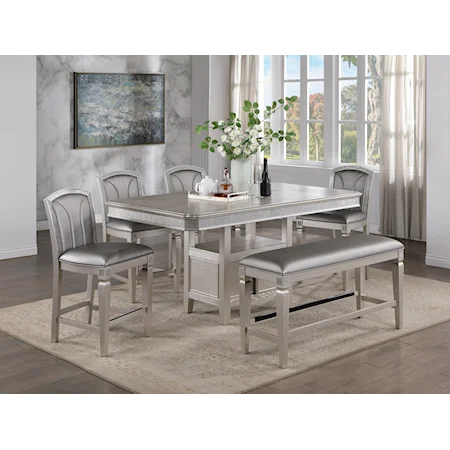 6-Piece Counter-Height Dining Set