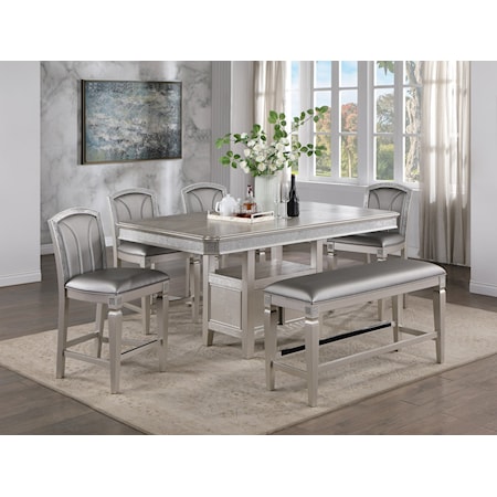 6-Piece Counter-Height Dining Set