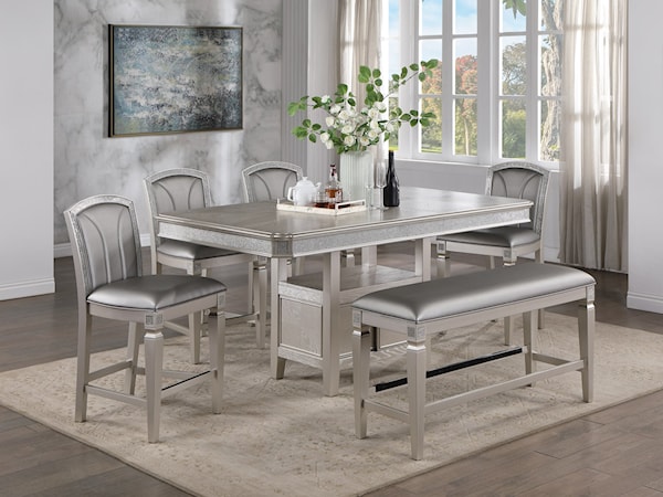 6-Piece Counter-Height Dining Set