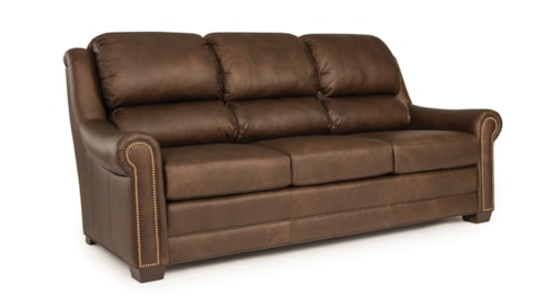 Transitional Large Sofa with Bustle Back