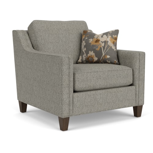 Transitional Accent Chair with Tapered Legs