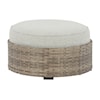 Signature Calworth Outdoor Ottoman with Cushion