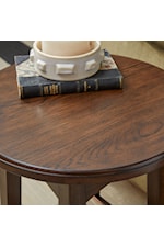 Flexsteel Casegoods Sylvie Transitional Round Accent Table with Lower Shelf