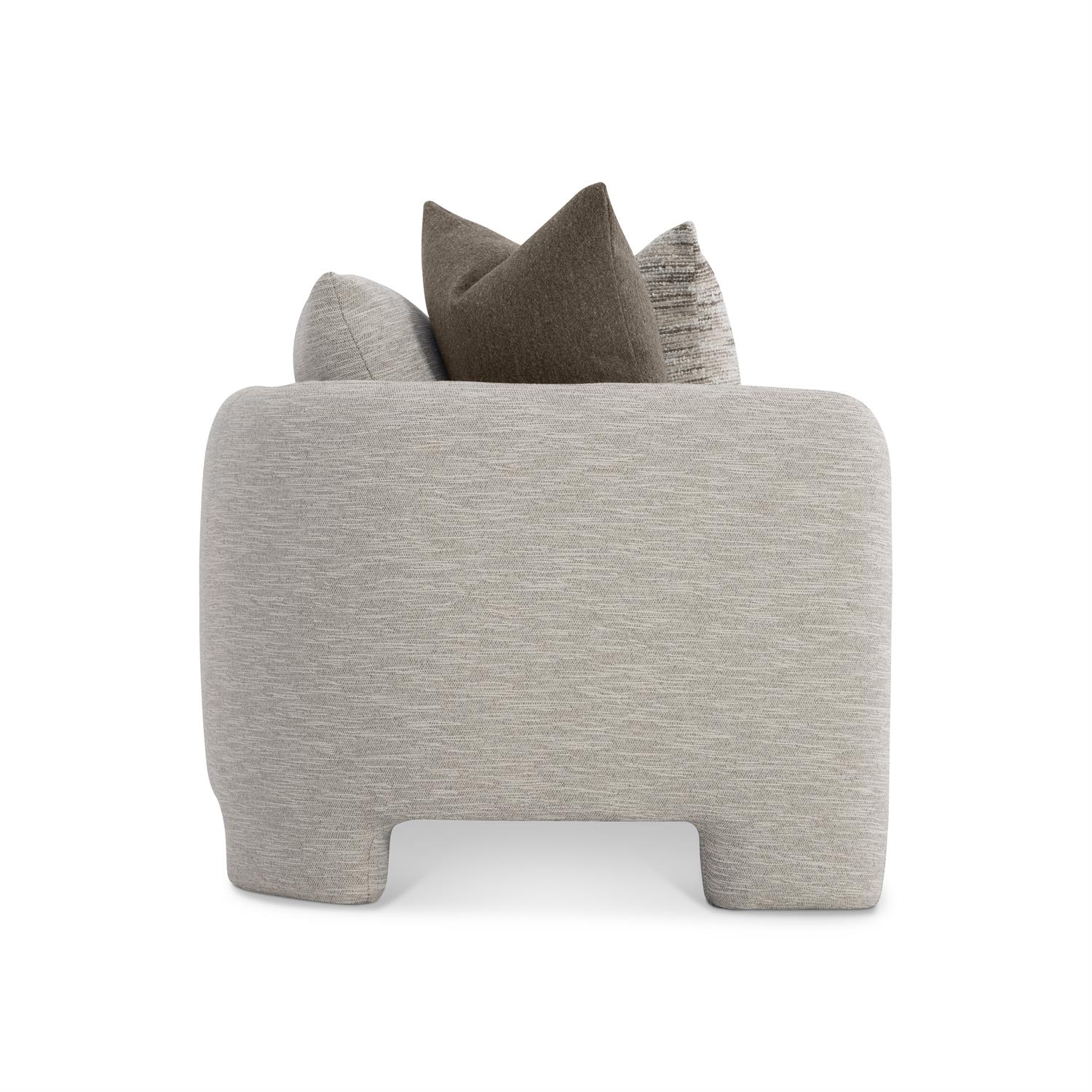 Fabric Sofa w/Throw Pillows