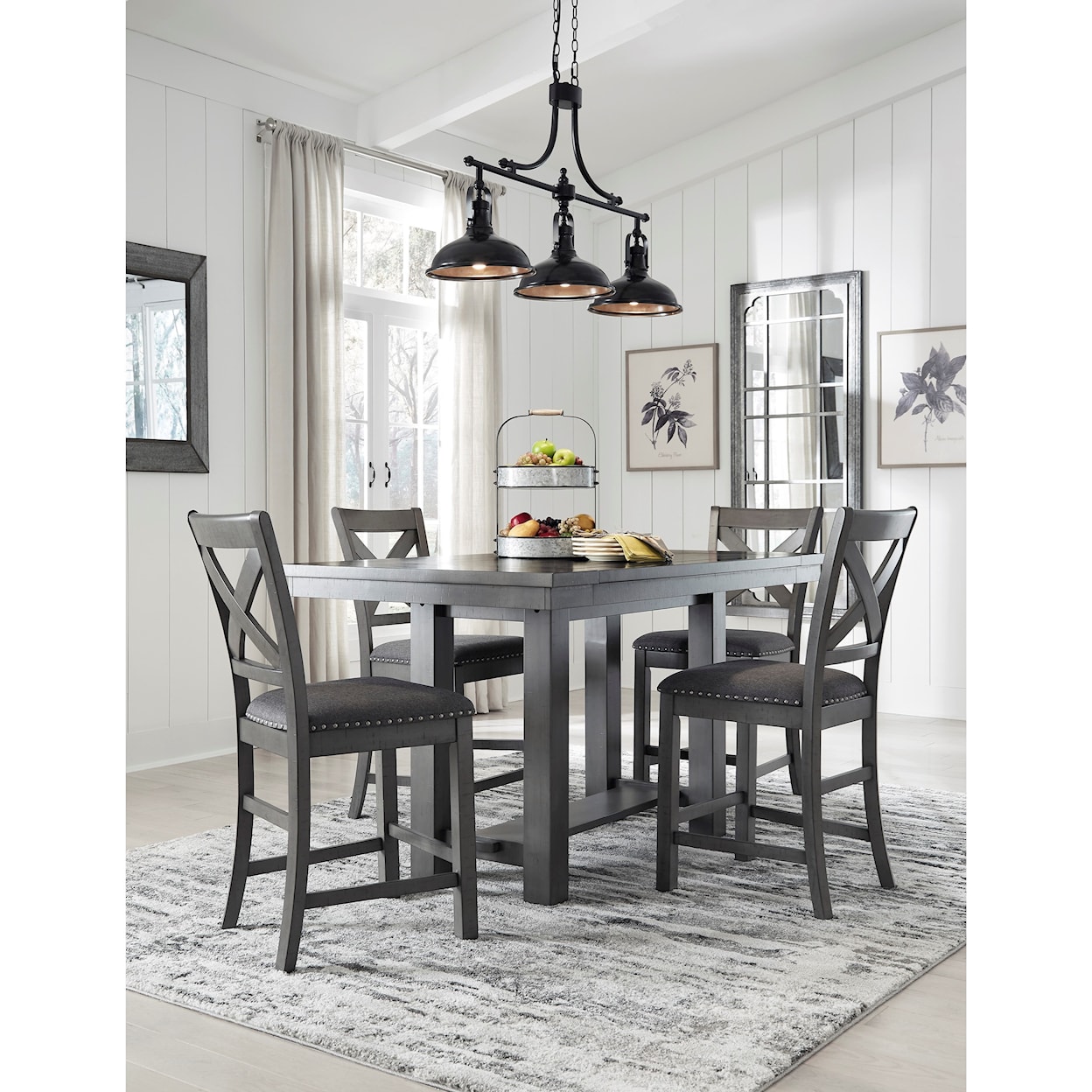 Signature Design by Ashley Myshanna 5-Piece Counter Height Table Set