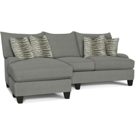 Sofa with Floating Ottoman Chaise