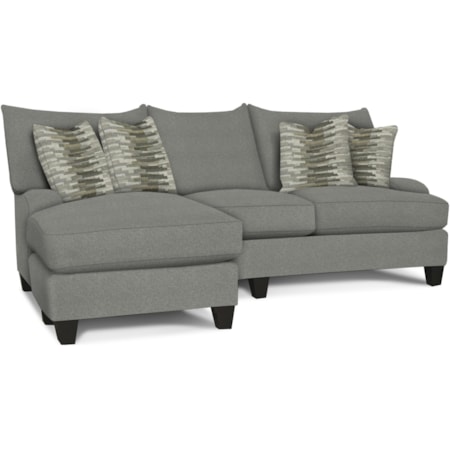 Sofa with Floating Ottoman Chaise