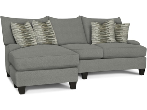 Casual Sofa with Floating Ottoman Chaise