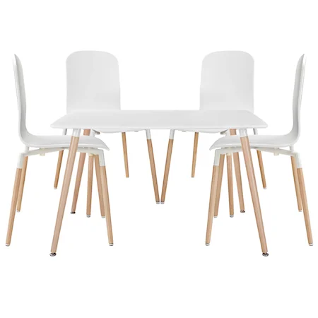 Dining Chairs and Table Wood Set of 5