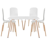 Dining Chairs and Table Wood Set of 5