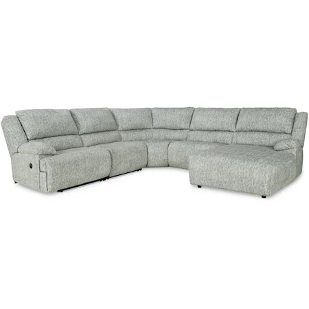 5-Piece Reclining Sectional with Chaise